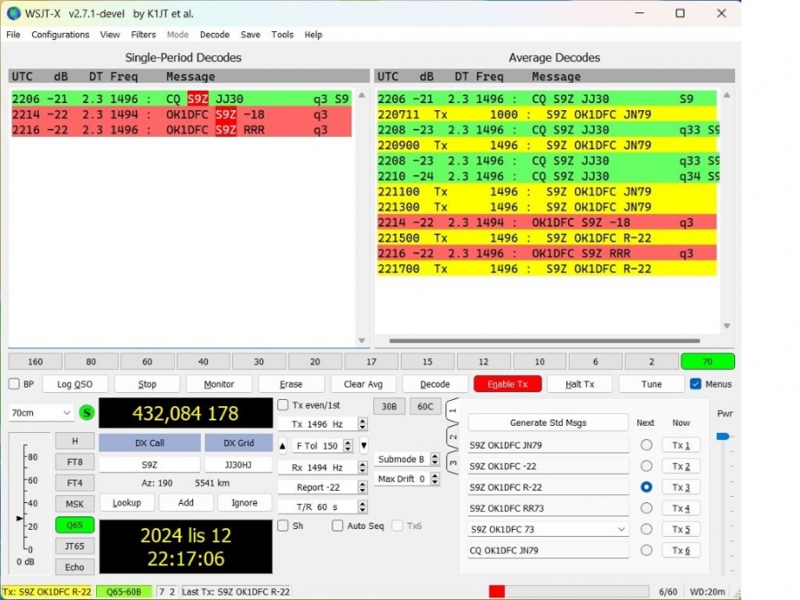 Expedice S9Z QRV EME 432 MHz