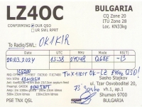 QSL za 1. OK-LZ 24 GHz