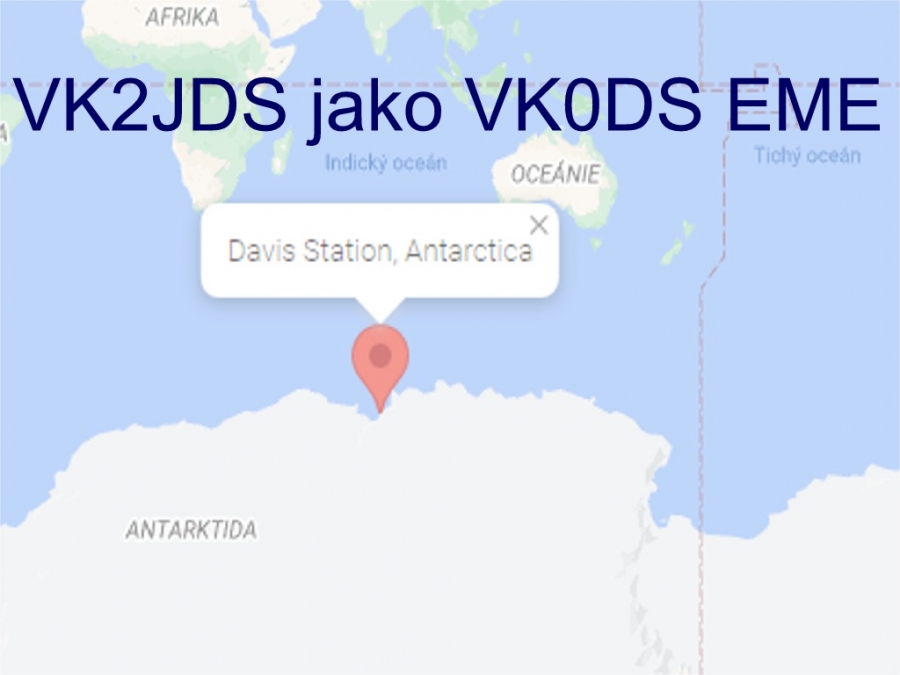 EME v Antarktidě - VK2JDS jako VK0DS