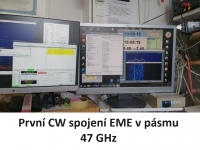 První EME CW QSO v pásmu 47 GHz