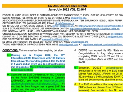 EME NL 10 a 11 - 2022 432 MHz up od K2UYH